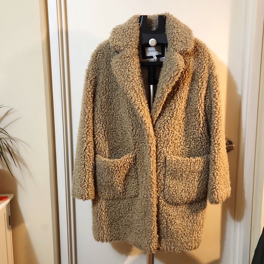 BCBG Faux Teddy coat